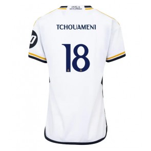 Real Madrid Aurelien Tchouameni #18 Domaci Dres za Ženska 2023-24 Kratak Rukavima